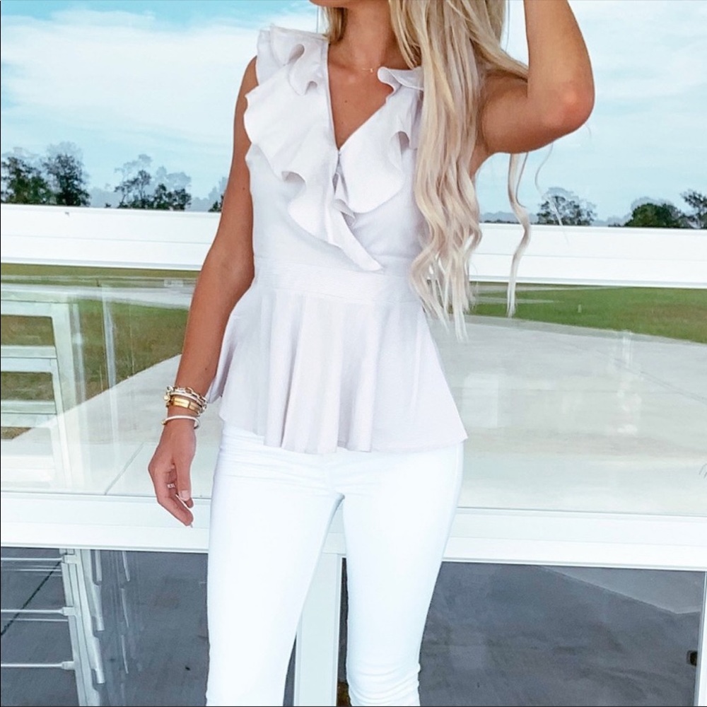Ruffle Peplum Tank NWT